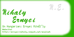 mihaly ernyei business card